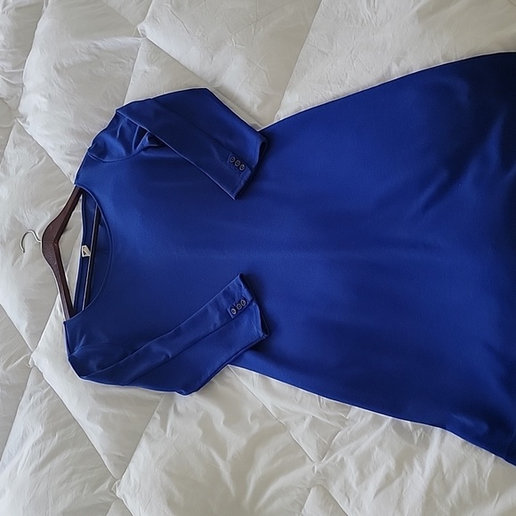Old Navy 3/4 sleeve royal blue dress - Picture 5 of 7